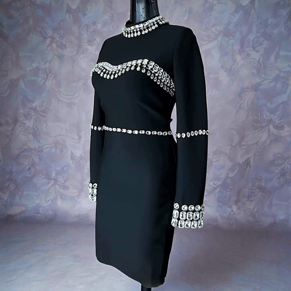 New Fashion NovaLuxe Amelia Embellished Mini Dress - Picture 12 of 16